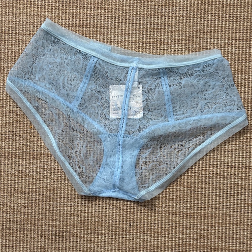 NWT La Perla Light Blue Lace Panties size 3 or M - Picture 7 of 9